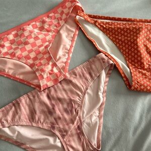 Earth toned  bikini bottoms Large